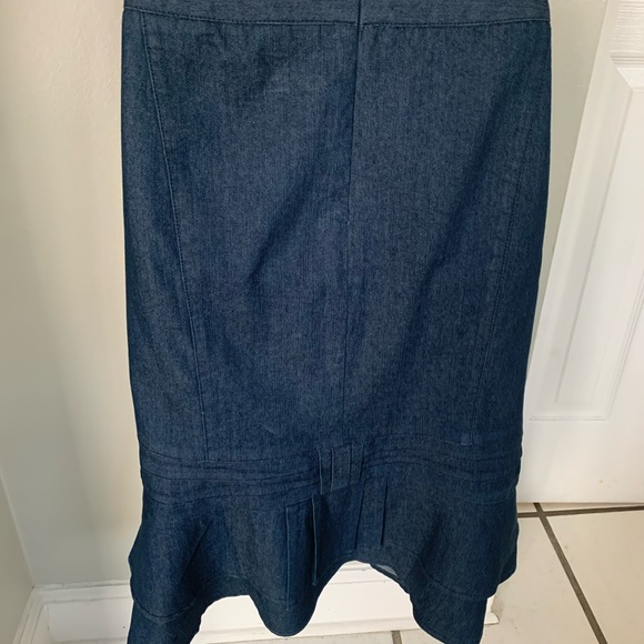Nordstrom New Directions Blue Denim Ruffle Cabincore Skirt Women’s M 8-10 New - Picture 3 of 7